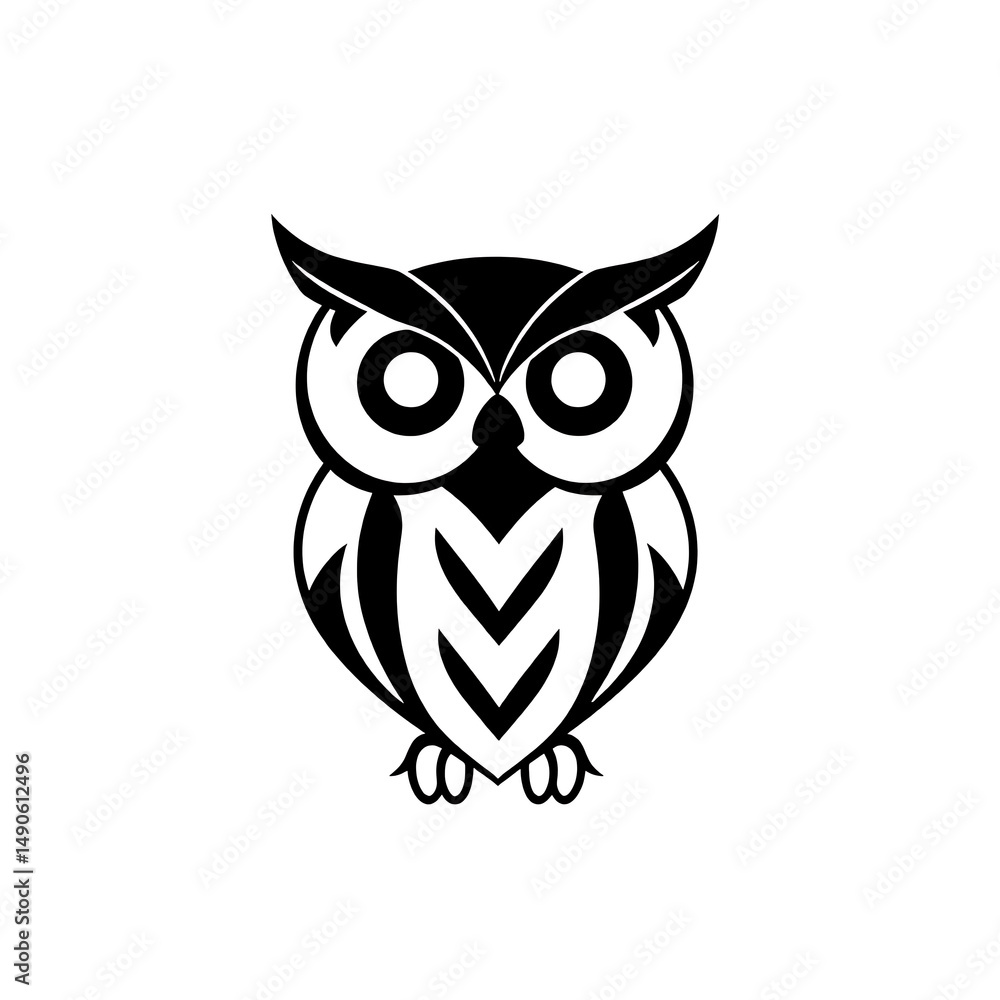 Fototapeta premium vector illustration of an owl
