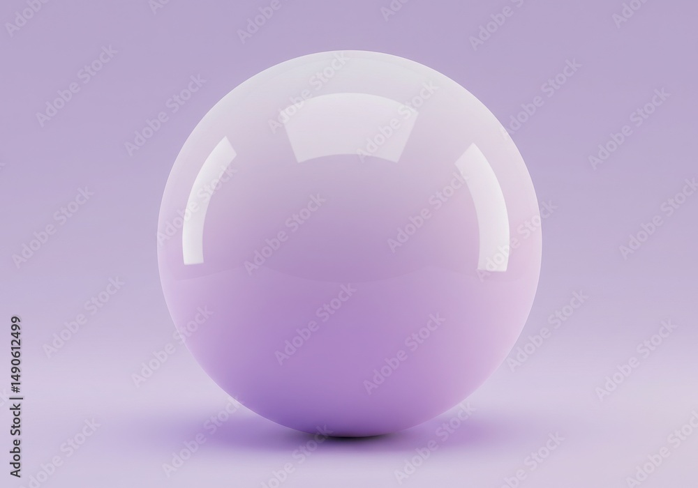 Shiny light purple sphere on a light purple background Shiny light purple sphere on a light purple background