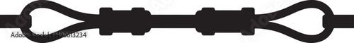 Black Silhouette of a Double Ended Connector