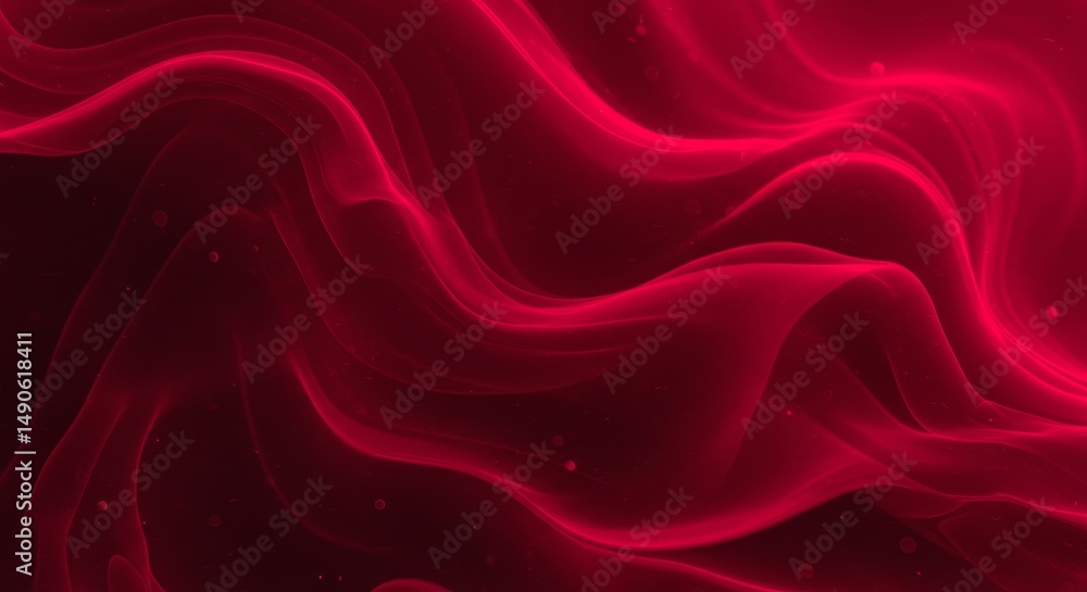 Obraz premium Abstract Red Wave Background - Elegant, flowing red abstract background with subtle wave patterns. Perfect for presentations, websites, or design projects