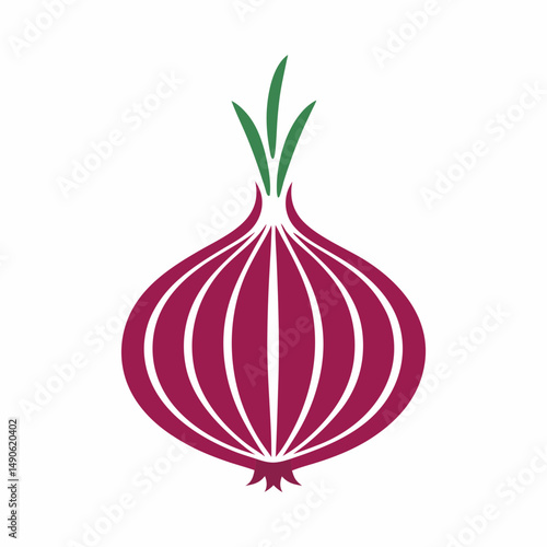 Onion Vector Design Icon Vector.
