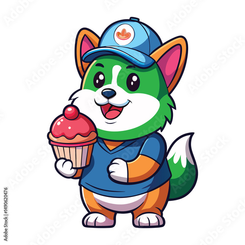 223 Vactor Dog cute cake cap cute dog wearing a party  dog chef wearing a chef's hat Year of the Do