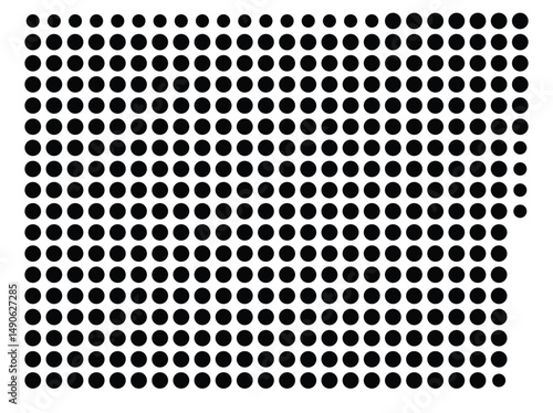 Symbol Map Of the County Kemper (Mississippi, US) showing the County with a few black dots