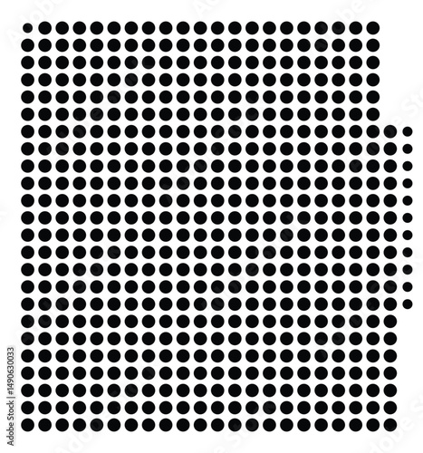 Symbol Map Of the County Barry (Missouri, US) showing the County with a few black dots