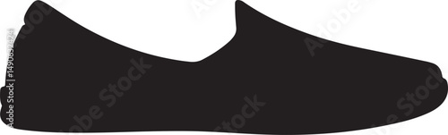 Black Slip On Shoe Silhouette Simple Design Graphic