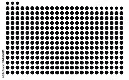 Symbol Map Of the County McDonald (Missouri, US) showing the County with a few black dots