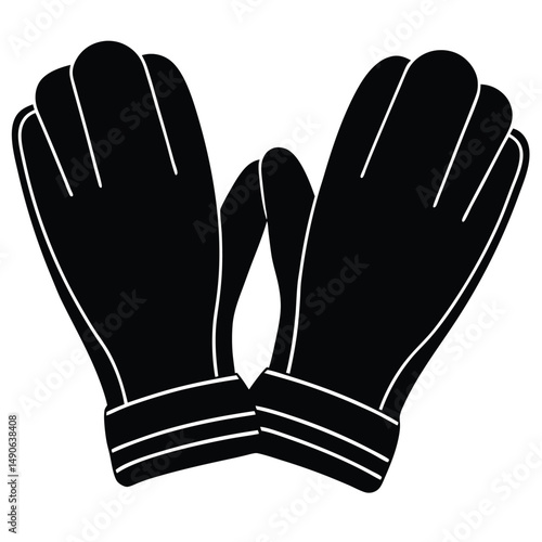 baker element isolated baking gloves on white background