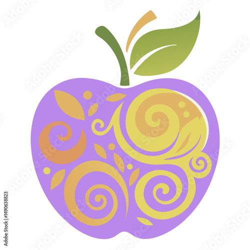 Magical Apple Logo Vector Symbol for Fantasy Brands

