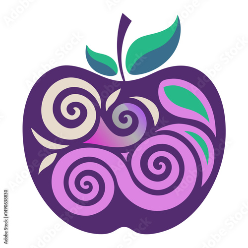 Magical Apple Logo Vector Symbol for Fantasy Brands

