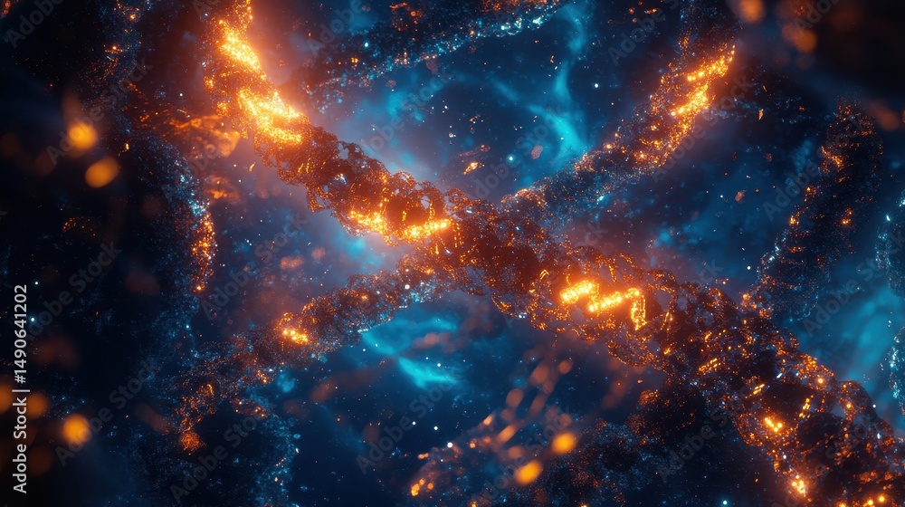 Cosmic Background with Twisting Light Strands and Abstract Galaxy Patterns for Wallpaper and Generative AI Art and Design Projects and Digital Art Cosmic Background with Twisting Light Strands and Abstract Galaxy Patterns for Wallpaper and Generative AI Art and Design Projects and Digital Art