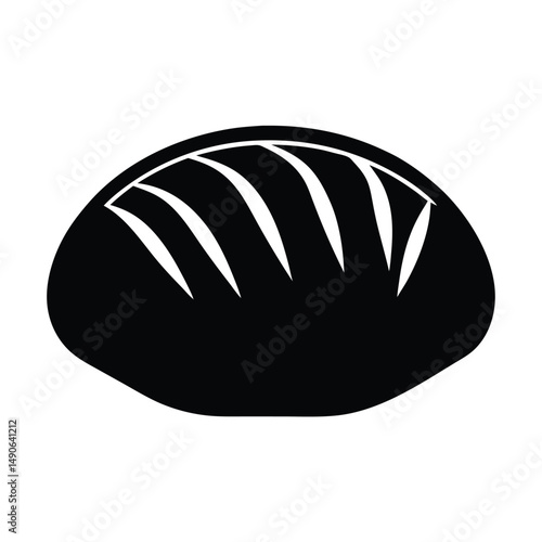 baker element isolated bread loaf on white background