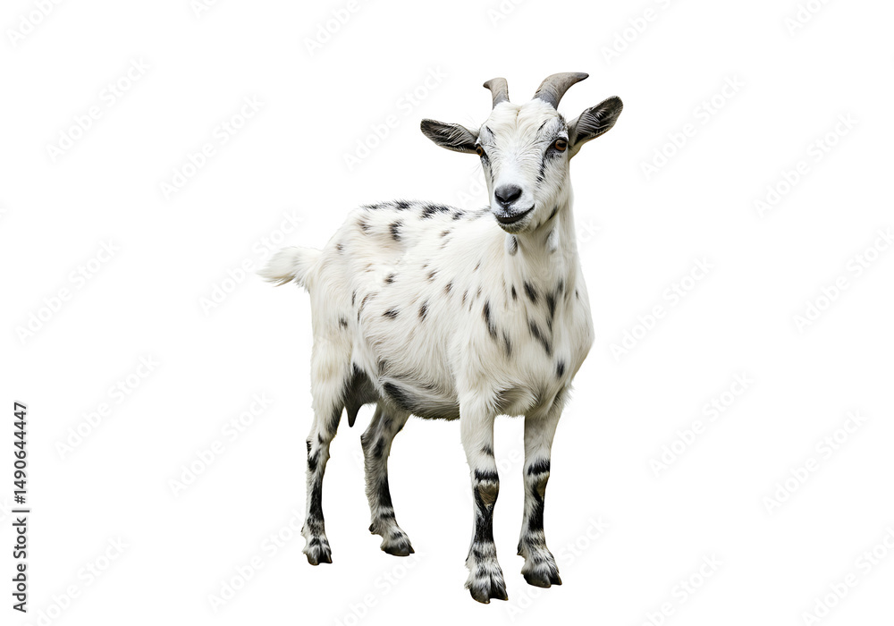 Fototapeta premium Cute Spotted Goat Image