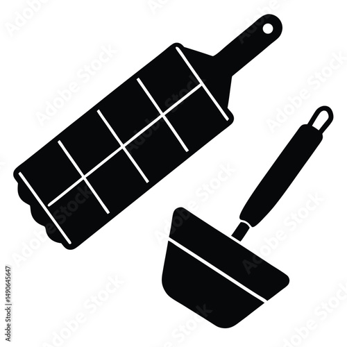 baker element isolated chocolate bar on white background