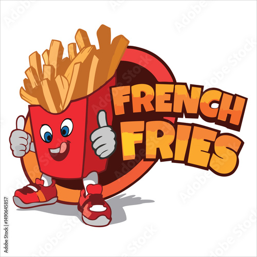 Food logo design flat illustration