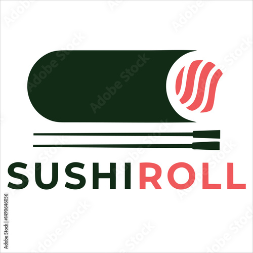 Food logo design flat illustration
