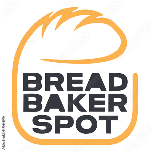 Food logo design flat illustration