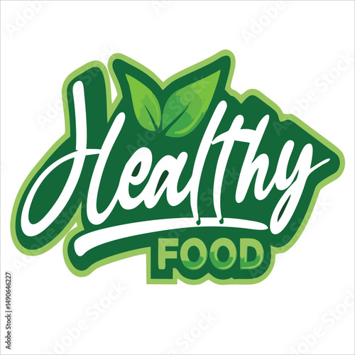 Food logo design flat illustration