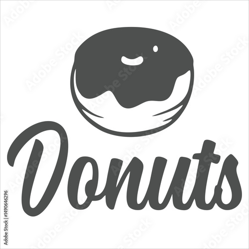 Food logo design flat illustration