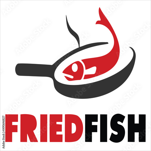 Food logo design flat illustration