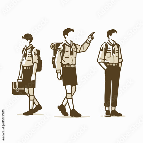illustration of a boy scout
