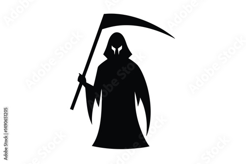 halloween witch with a broom