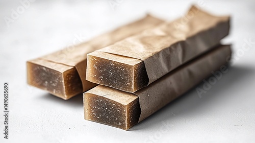 Wallpaper Mural Stacked brown paper wrapped bars Torontodigital.ca