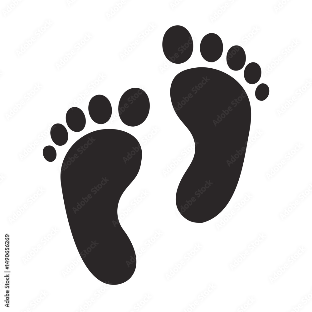 baby footprints icon, baby footprints vector illustration-simple illustration of baby footprints, perfect for baby footprints logos and icons baby footprints icon, baby footprints vector illustration-simple illustration of baby footprints, perfect for baby footprints logos and icons
