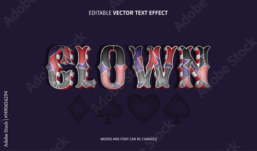 clown editable text effect
