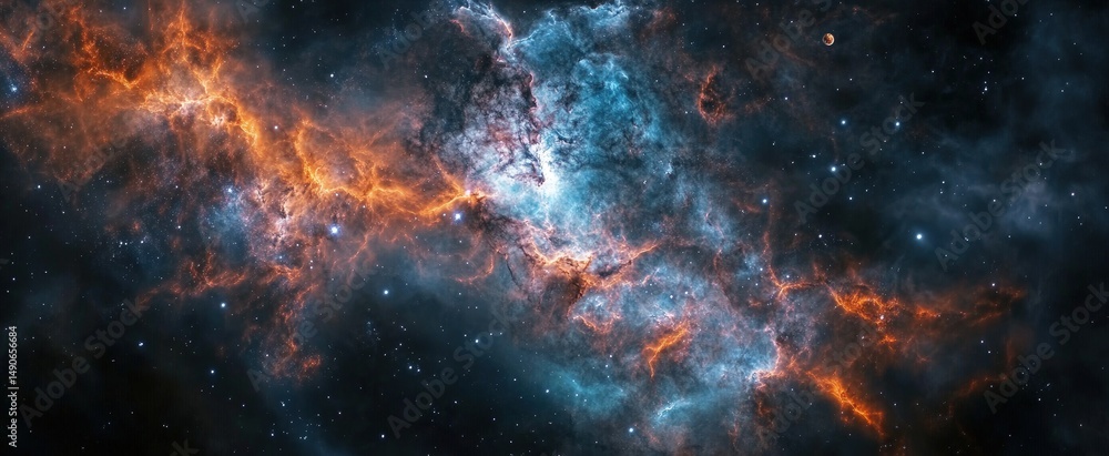 Obraz premium Cosmic Objects in Orbit