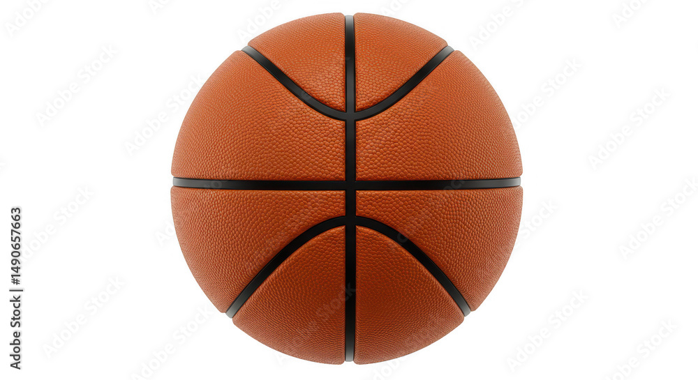 Fototapeta premium Orange basketball isolated on black background