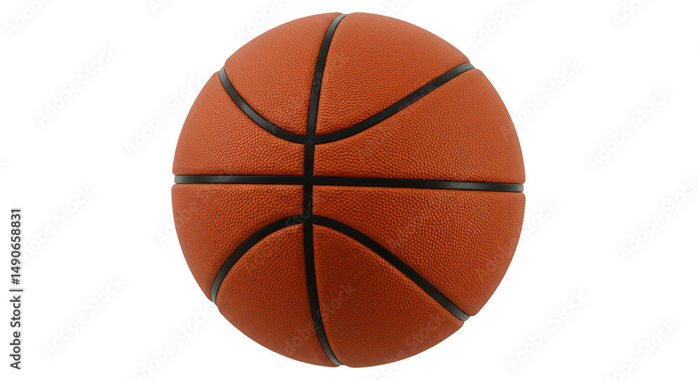 Fototapeta premium Orange basketball isolated on black
