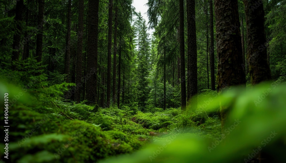 Fototapeta premium Lush forest path (2)