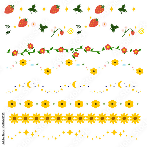 Illustration of Cute Divider Pattern