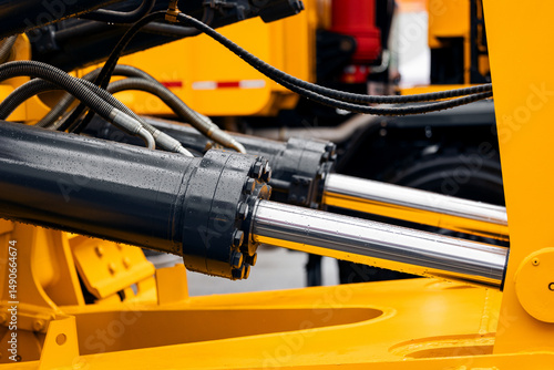 Bild auf Leinwand Pneumatic hydraulic piston for industry machinery technology
