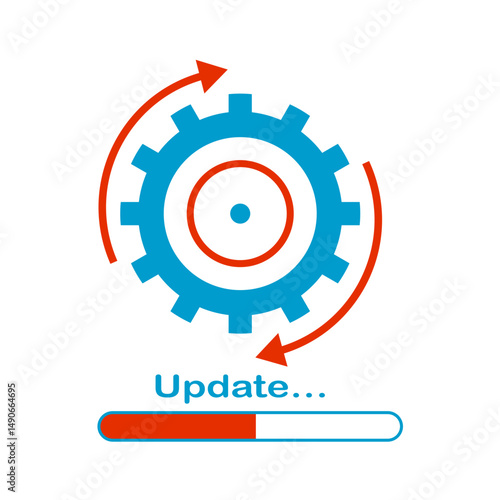 Update application progress icon on white background.