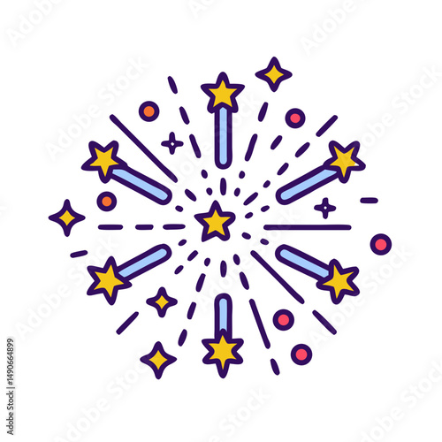 end of year fireworks icon, end of year fireworks vector illustration-simple illustration of end of year fireworks, perfect for end of year fireworks logos and icons