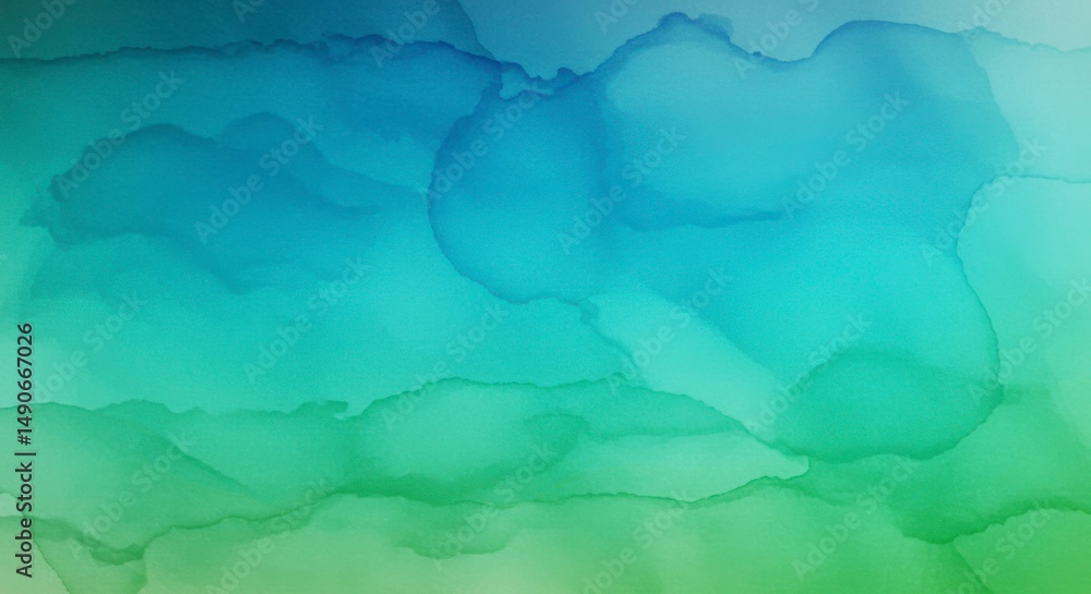 Obraz premium Abstract watercolor wash of turquoise and teal
