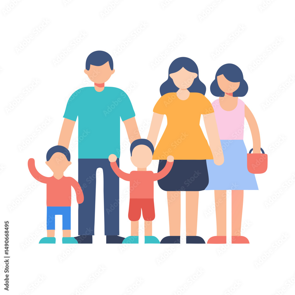 Fototapeta premium family outing icon, family outing vector illustration-simple illustration of family outing, perfect for family outing logos and icons