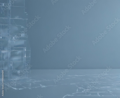 Blueprint effect on image, faded blue background,  blue print,  design element,  artistic