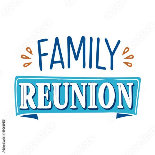 family reunion banner icon, family reunion banner vector illustration-simple illustration of family reunion banner, perfect for family reunion banner logos and icons