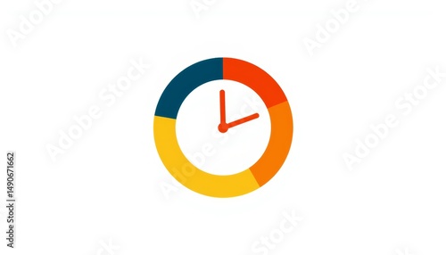 Modern sleek vector clock design representing end of fiscal year Free Download Modern sleek vector clock design representing end of fiscal year - GFXLoad