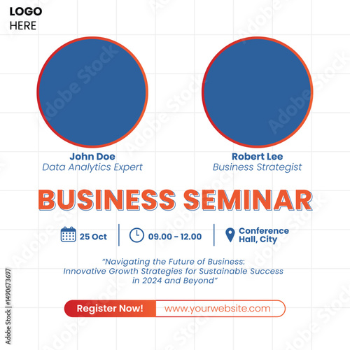 business seminar poster event template