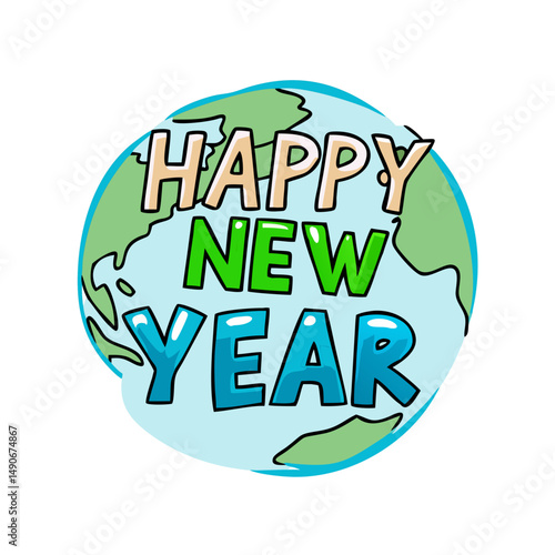 globe for happy new year worldwide icon, globe for happy new year worldwide vector, globe for happy new year worldwide web icon, globe for happy new year worldwide line art