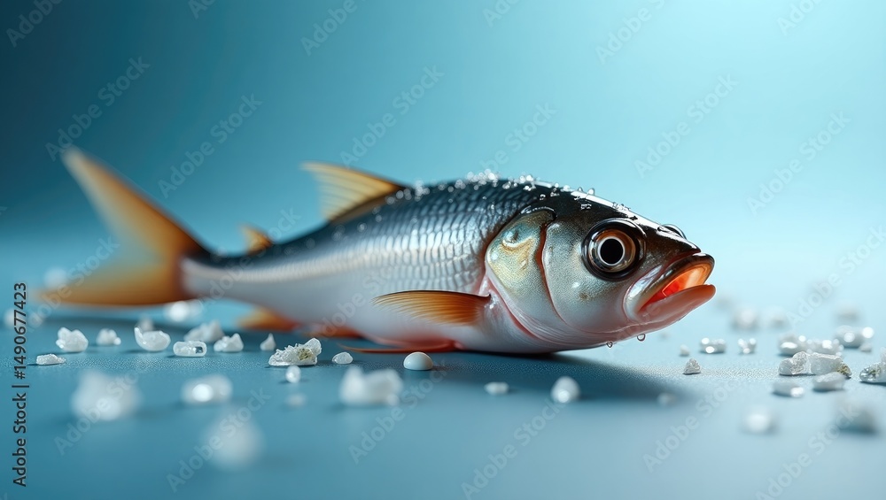 Naklejka premium fish on a hook