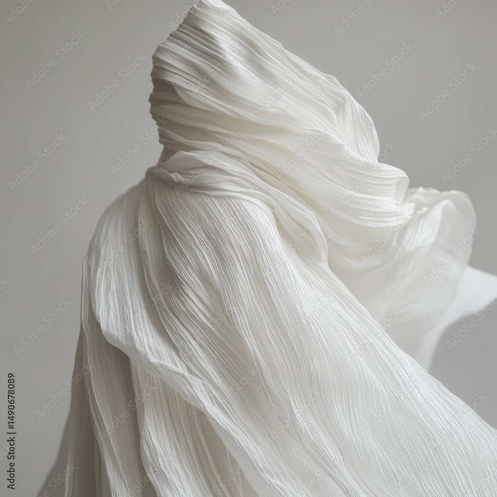 Draped fabric, flowing, textured, elegant Draped fabric, flowing, textured, elegant
