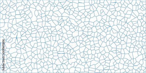 A metal grid stands isolated against a white background with White color Broken Stained-Glass Background. Diamond shape polygonal texture. Crystal voronoi diagram background for Website.