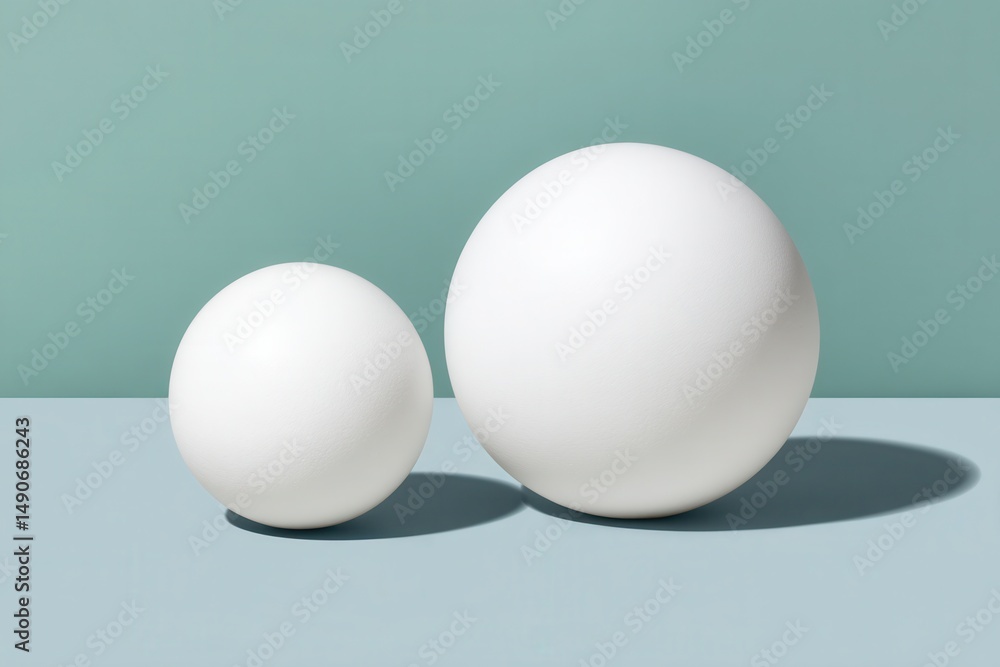Minimalist spheres on pastel background Minimalist spheres on pastel background