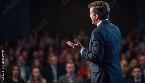 Man Giving Presentation to an Audience