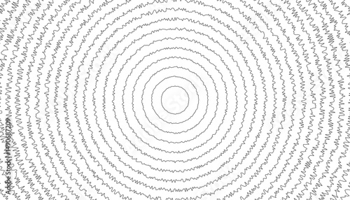 Black and white grunge circular signal pattern for modern background and jersey design. Fully editable vector element. Vector Format Illustration 