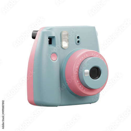 Charming pastel instant camera for capturing precious moments